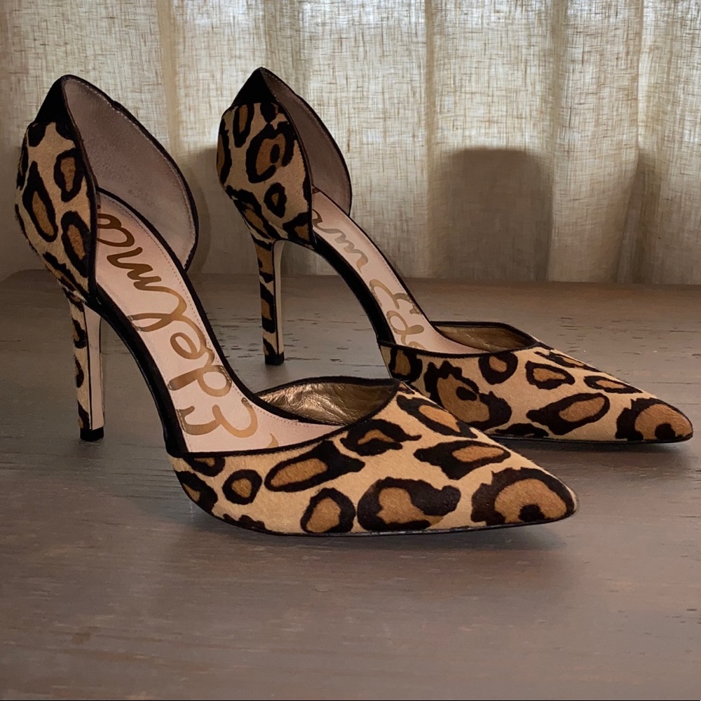 Sam Edelman Delilah Cheetah Calf Hair D’Orsay Pump